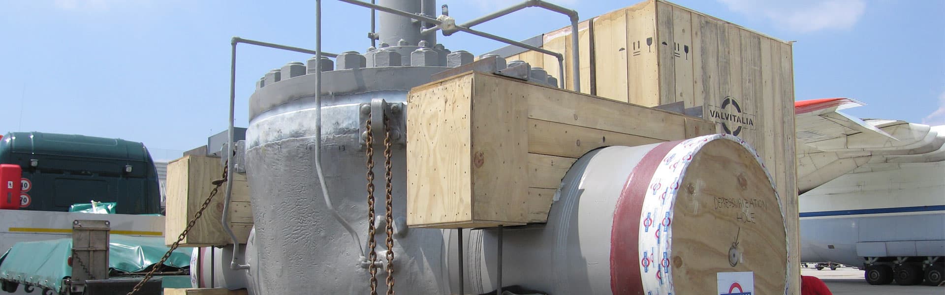 Shipping crates and cargo